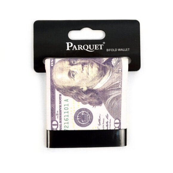 Hundred Dollar Wallet $100 Bill Print- Bi-Fold Style - NWT - Gift Idea - Picture 1 of 8